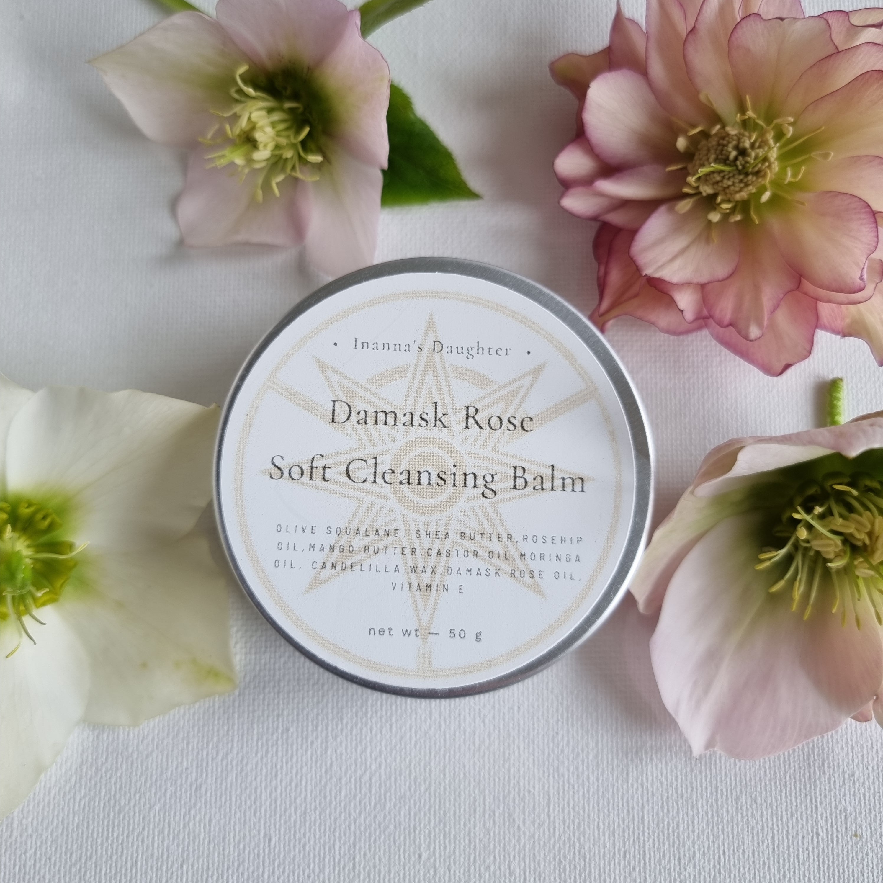 Damask Rose Soft Cleansing Balm - For normal to dry skin freeshipping - Inanna's Daughter Shampoo & Conditioner Bars